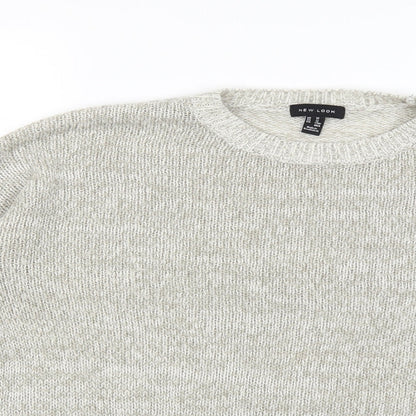 New Look Womens Grey  Knit Pullover Jumper Size M