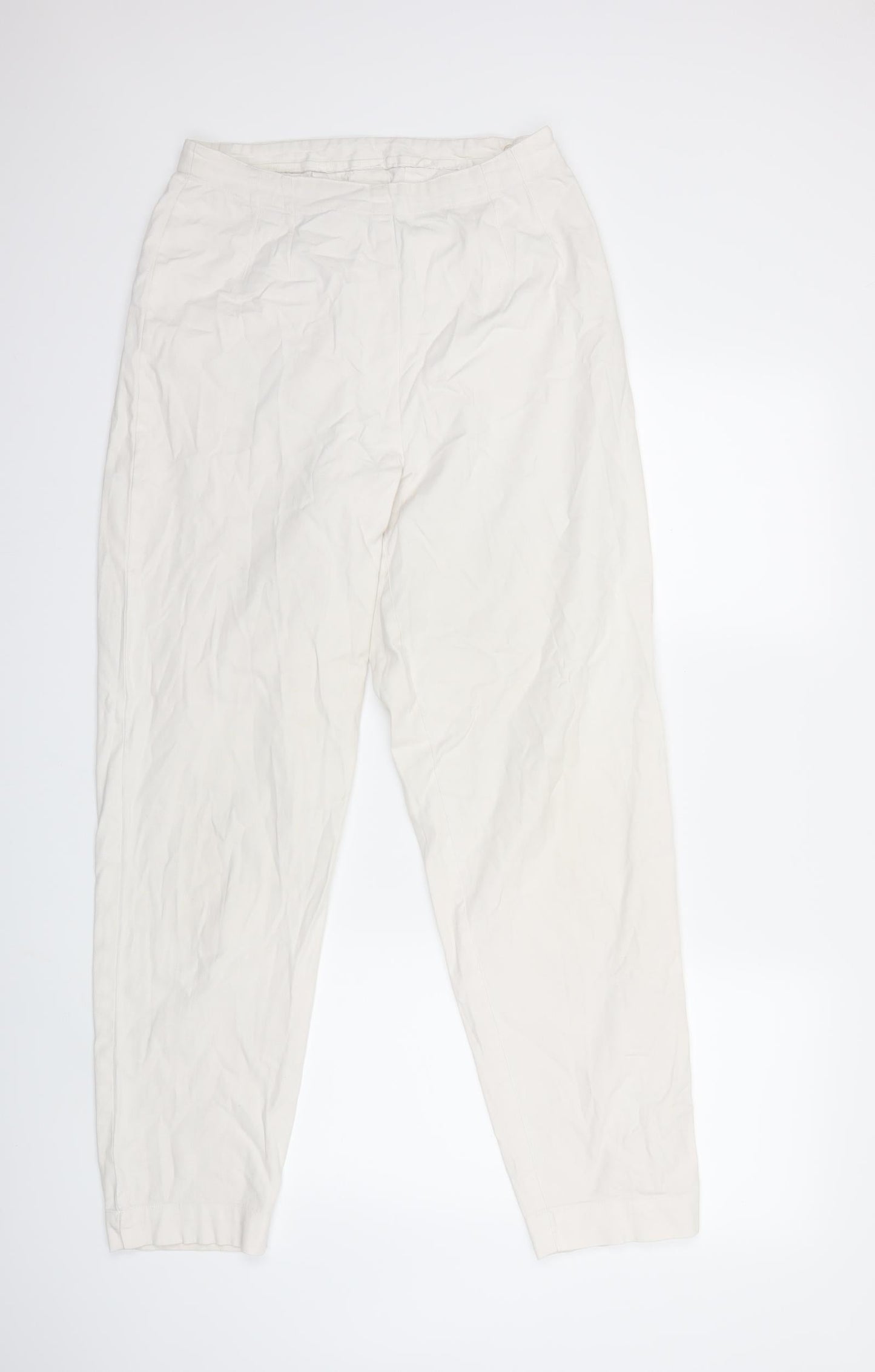 Womens UK Size 28 in Preworn Regular Fit  White Trousers