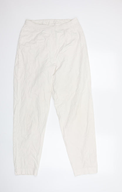 Womens UK Size 28 in Preworn Regular Fit  White Trousers