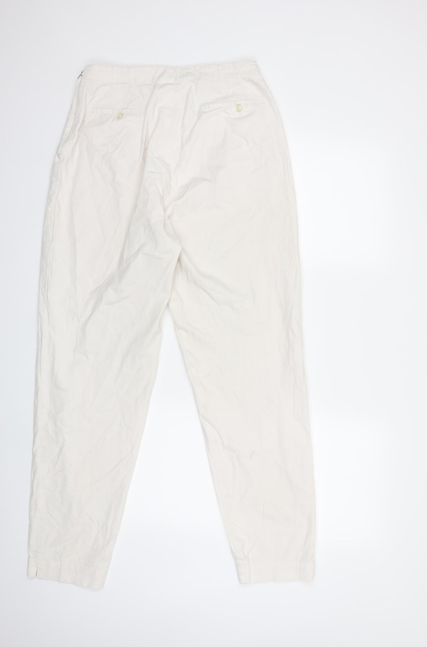 Womens UK Size 28 in Preworn Regular Fit  White Trousers