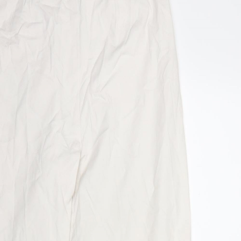 Womens UK Size 28 in Preworn Regular Fit  White Trousers