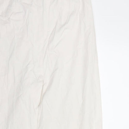 Womens UK Size 28 in Preworn Regular Fit  White Trousers