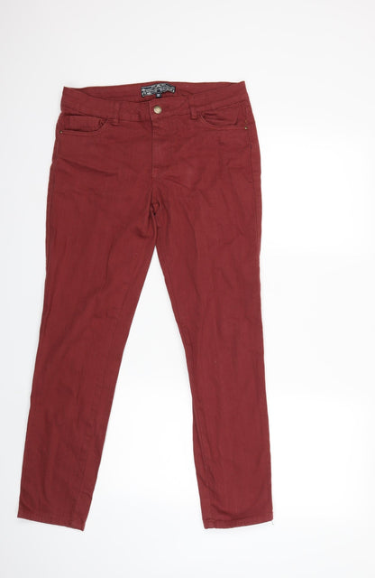 Womens UK Size 30 in Preworn Regular Fit Skinny Red Jeans