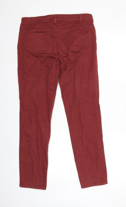 Womens UK Size 30 in Preworn Regular Fit Skinny Red Jeans