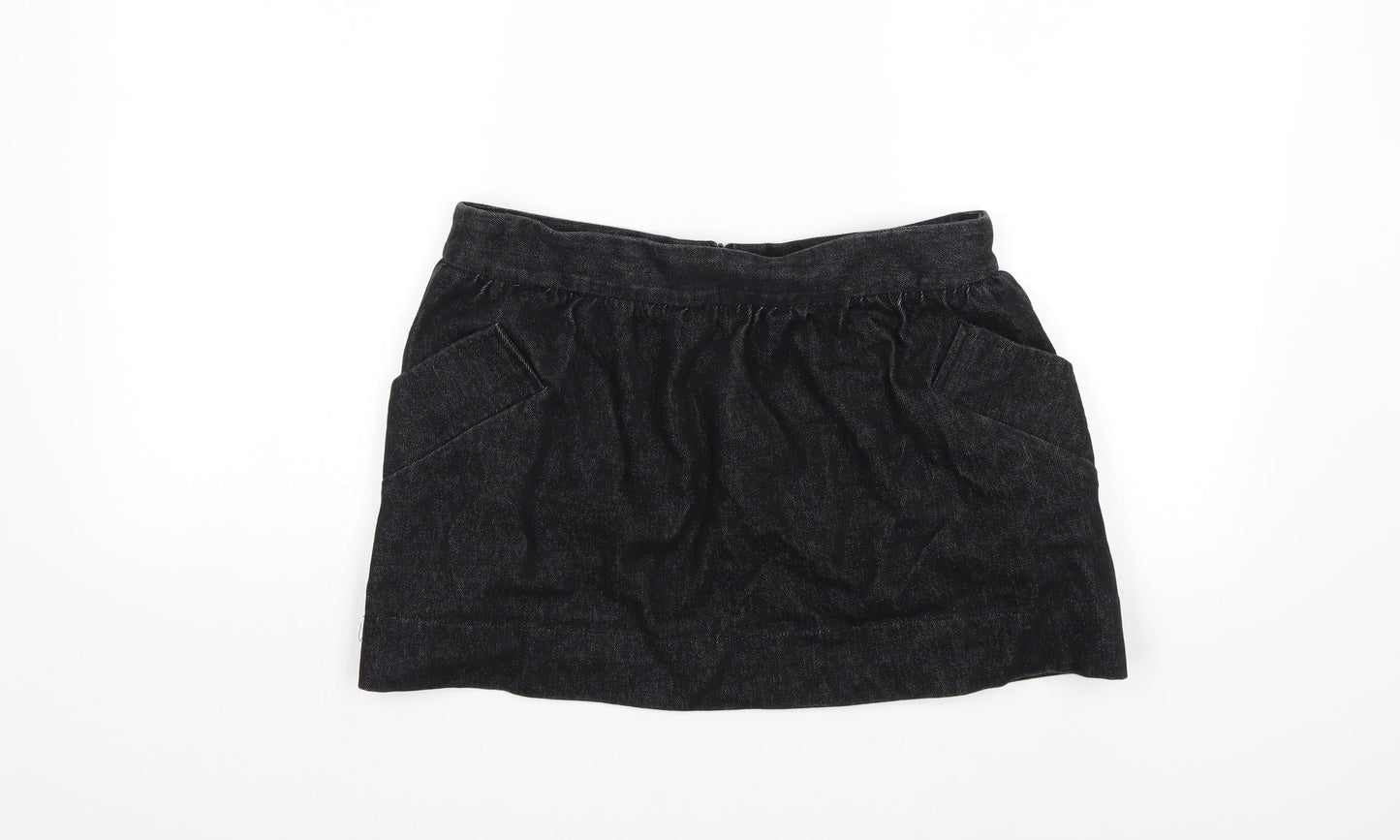 JOHANN Womens Black  Denim Mini Skirt Size M