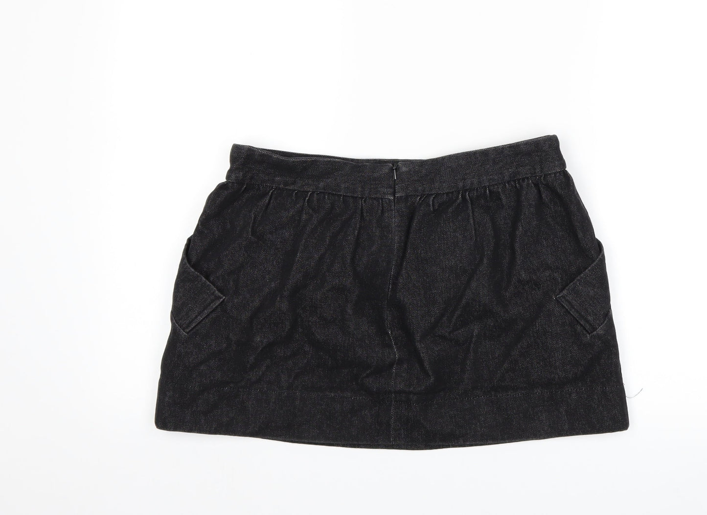 JOHANN Womens Black  Denim Mini Skirt Size M