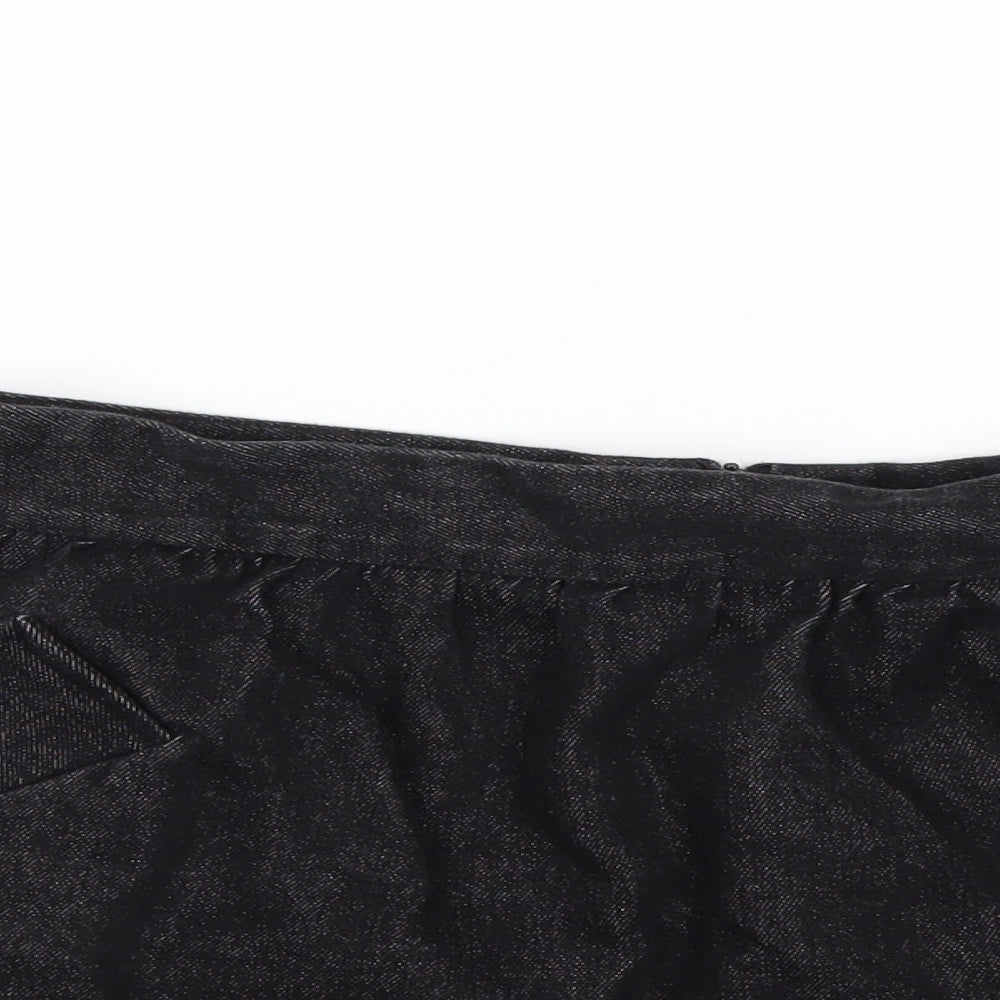 JOHANN Womens Black  Denim Mini Skirt Size M