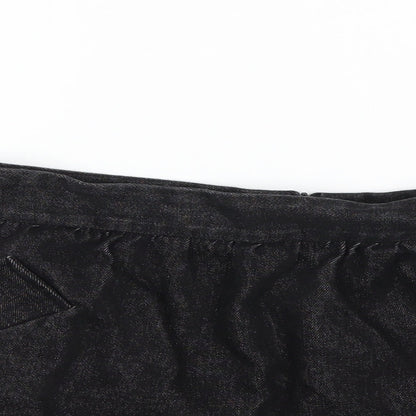 JOHANN Womens Black  Denim Mini Skirt Size M