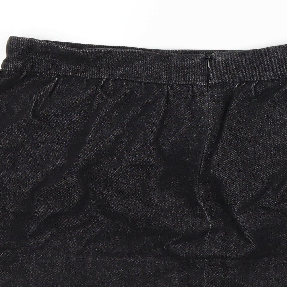 JOHANN Womens Black  Denim Mini Skirt Size M