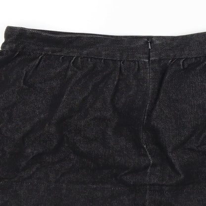 JOHANN Womens Black  Denim Mini Skirt Size M
