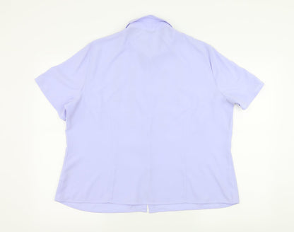 Berkertx Womens Purple   Basic Blouse Size 20