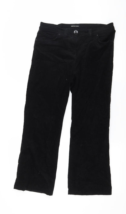 Womens UK Size 30 in Preworn Regular Fit Cropped Black Jeans