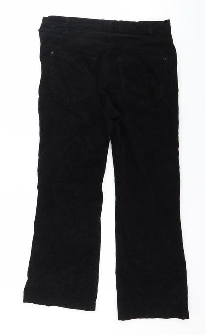 Womens UK Size 30 in Preworn Regular Fit Cropped Black Jeans