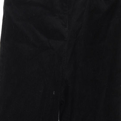 Womens UK Size 30 in Preworn Regular Fit Cropped Black Jeans