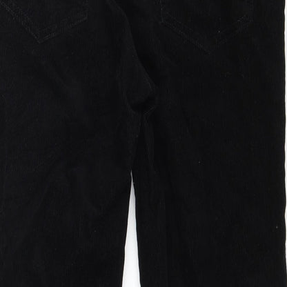 Womens UK Size 30 in Preworn Regular Fit Cropped Black Jeans