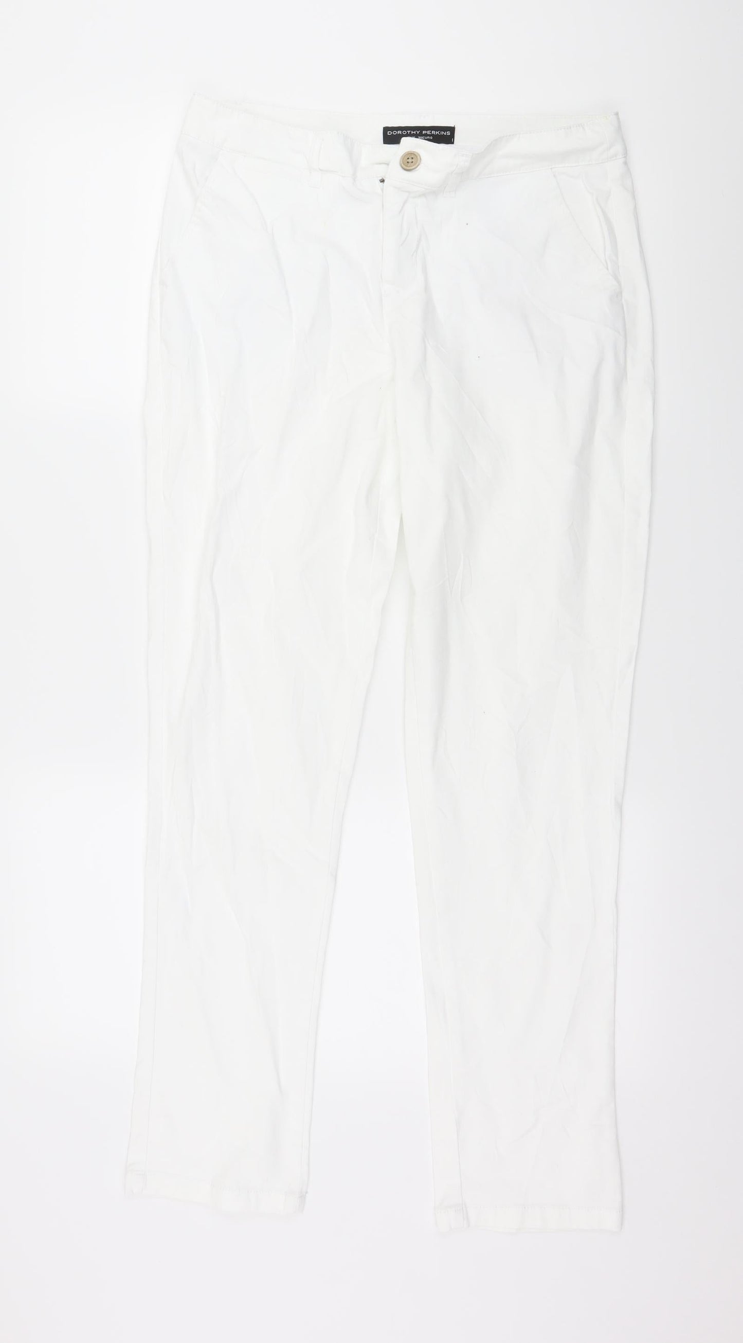 Dorothy Perkins Womens White  Denim Skinny Jeans Size 10 L29 in