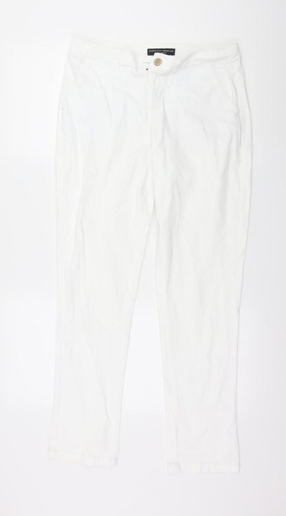 Dorothy Perkins Womens White  Denim Skinny Jeans Size 10 L29 in