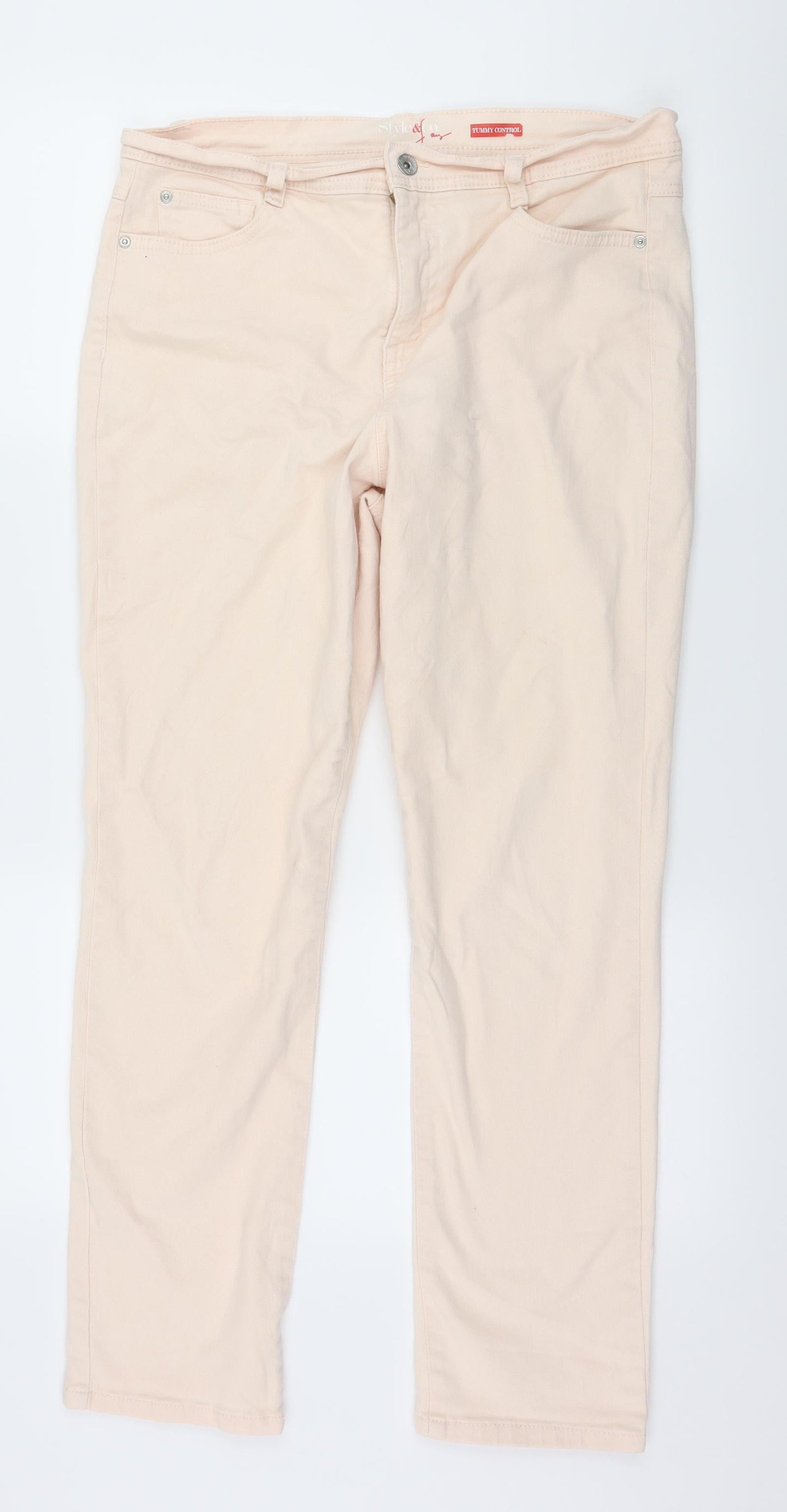 Style & Co Womens Pink  Denim Skinny Jeans Size 32 in L29 in