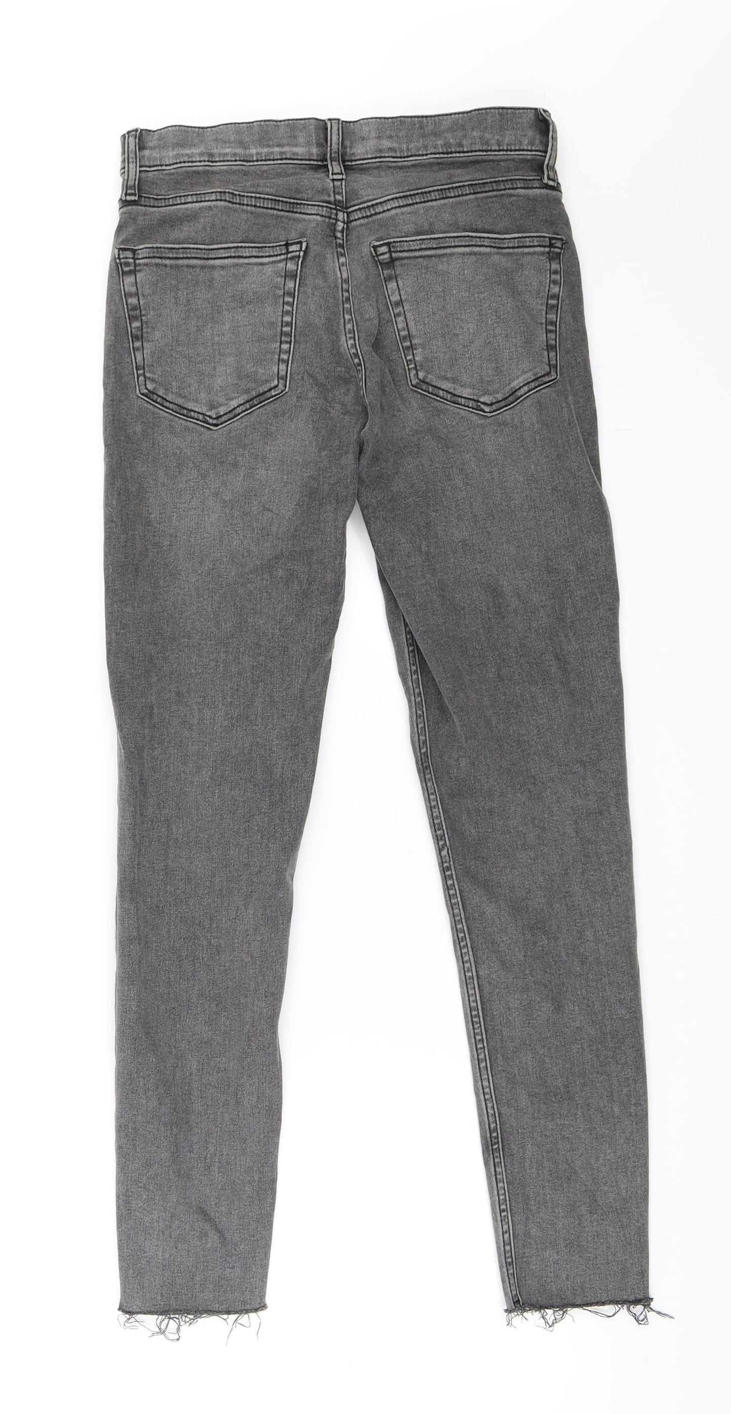 Topshop Womens Grey  Denim Skinny Jeans Size 25 in L30 in
