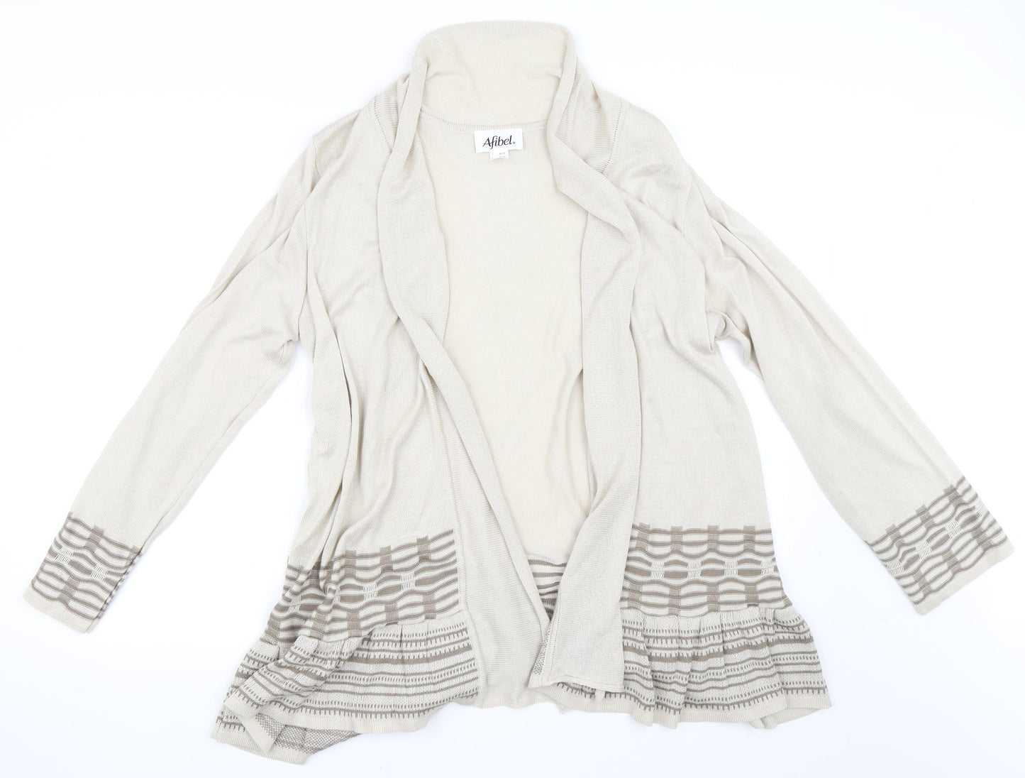 Afibel Womens Beige   Cardigan Jumper Size 16