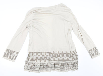 Afibel Womens Beige   Cardigan Jumper Size 16