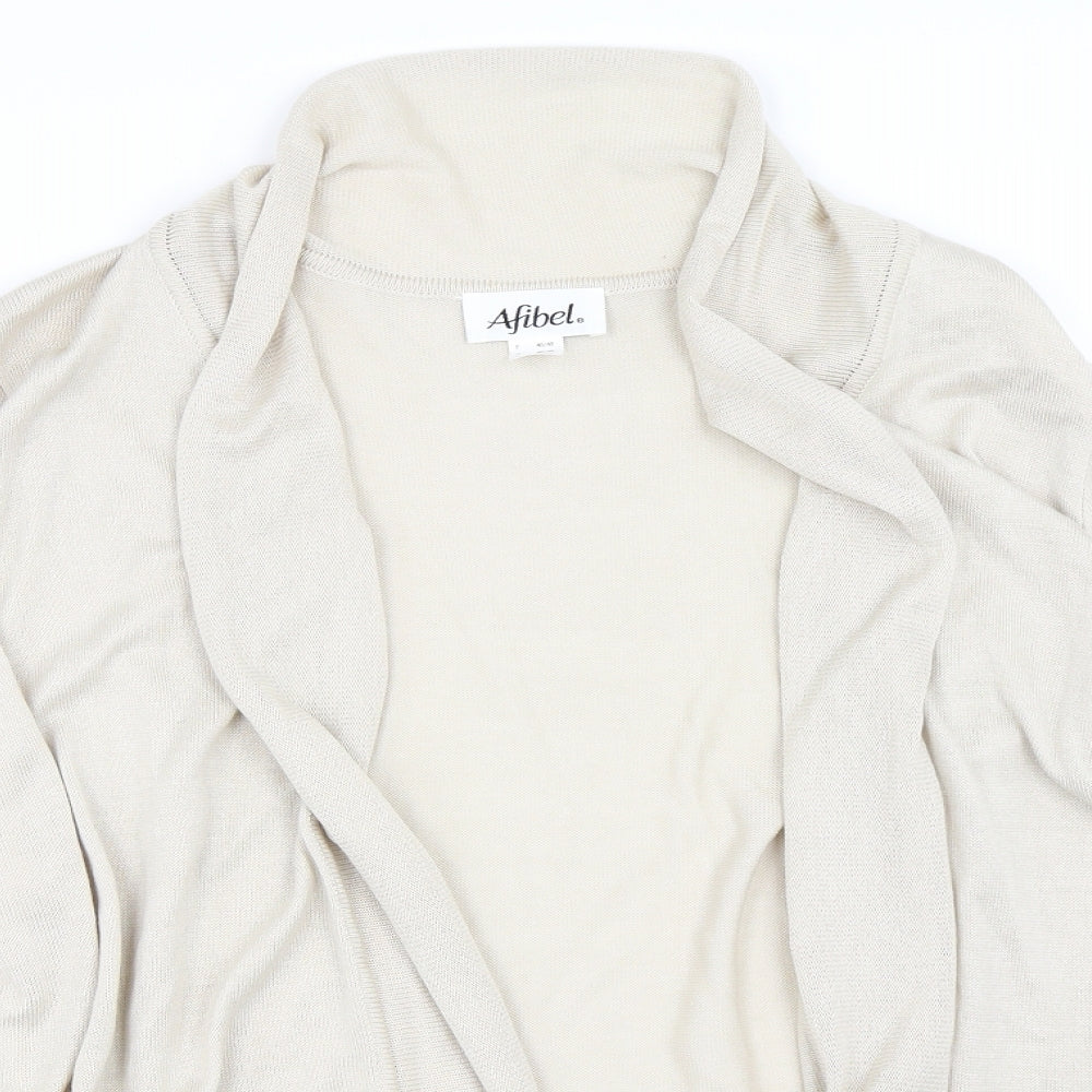 Afibel Womens Beige   Cardigan Jumper Size 16
