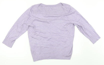 Roman Womens Purple   Pullover Jumper Size 18