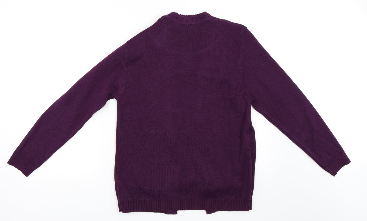 Glimpse Design Womens Purple   Cape Jumper Size M