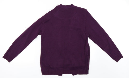 Glimpse Design Womens Purple   Cape Jumper Size M