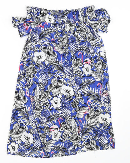 Atmosphere Womens Blue Floral  Shift  Size 4