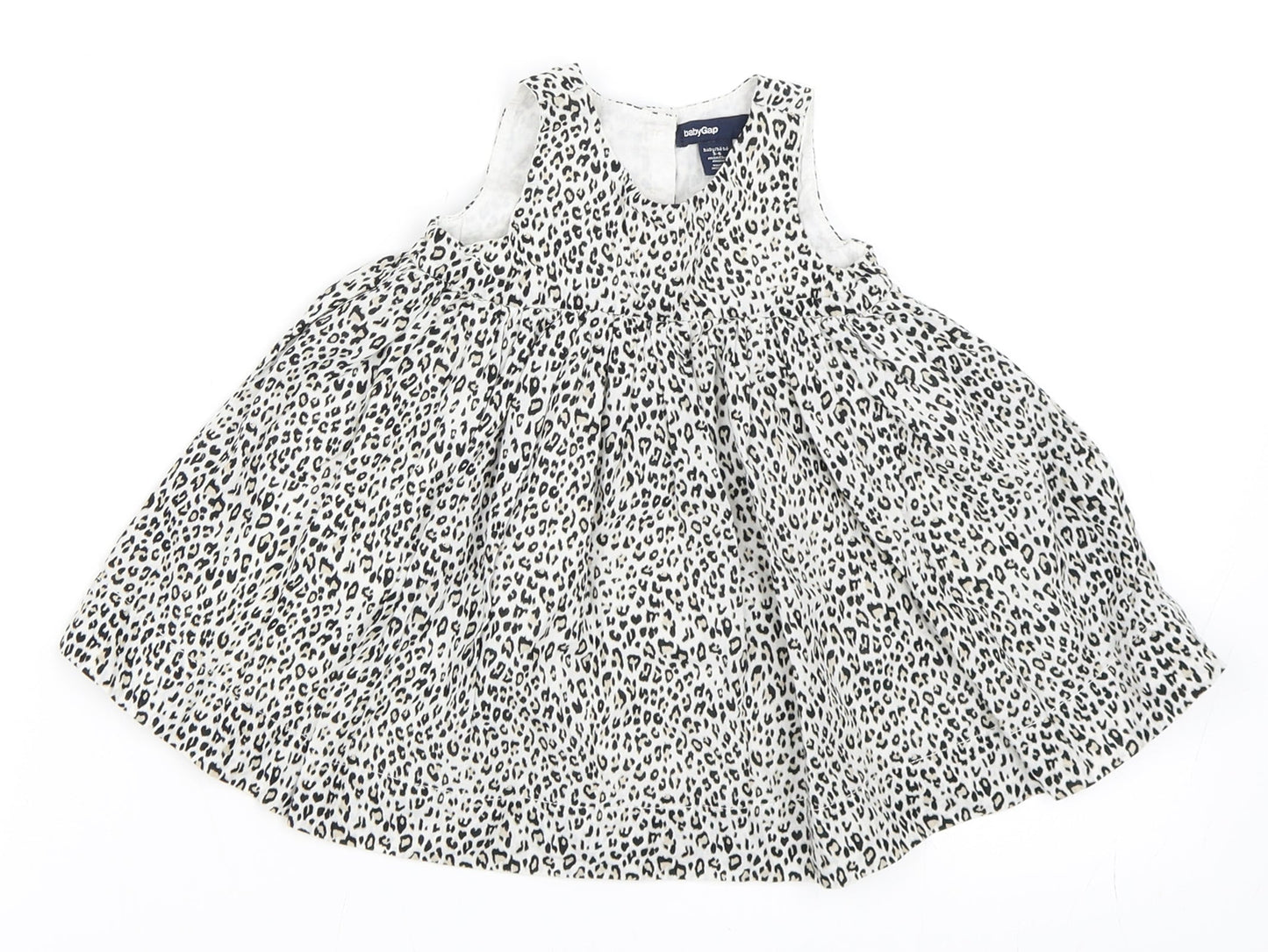 Gap Girls Beige Animal Print  Skater Dress  Size 3-6 Months  - Leopard print