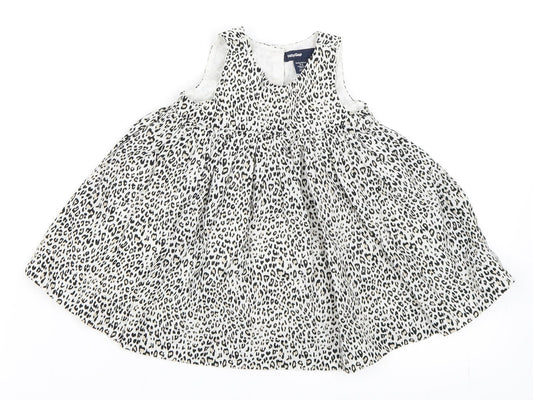 Gap Girls Beige Animal Print  Skater Dress  Size 3-6 Months  - Leopard print