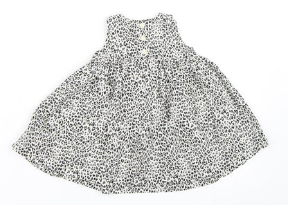 Gap Girls Beige Animal Print  Skater Dress  Size 3-6 Months  - Leopard print