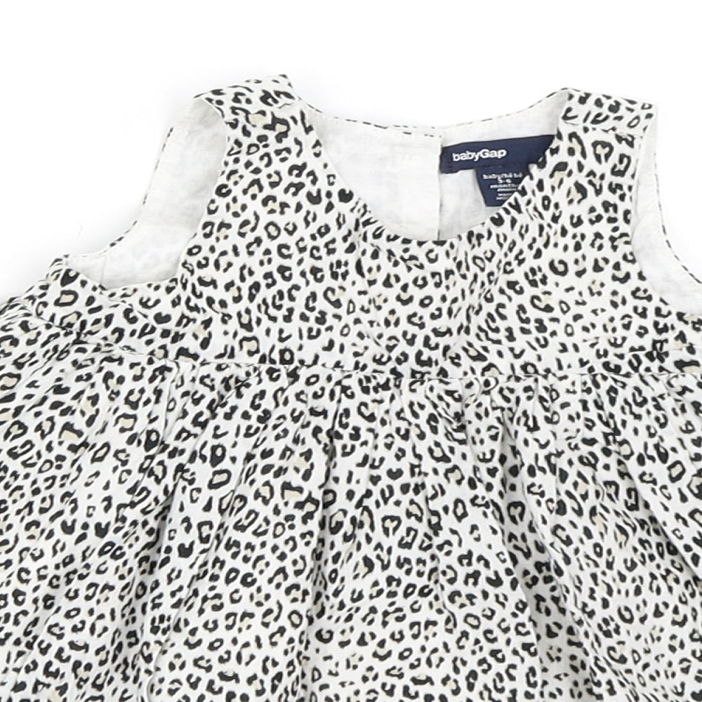 Gap Girls Beige Animal Print  Skater Dress  Size 3-6 Months  - Leopard print