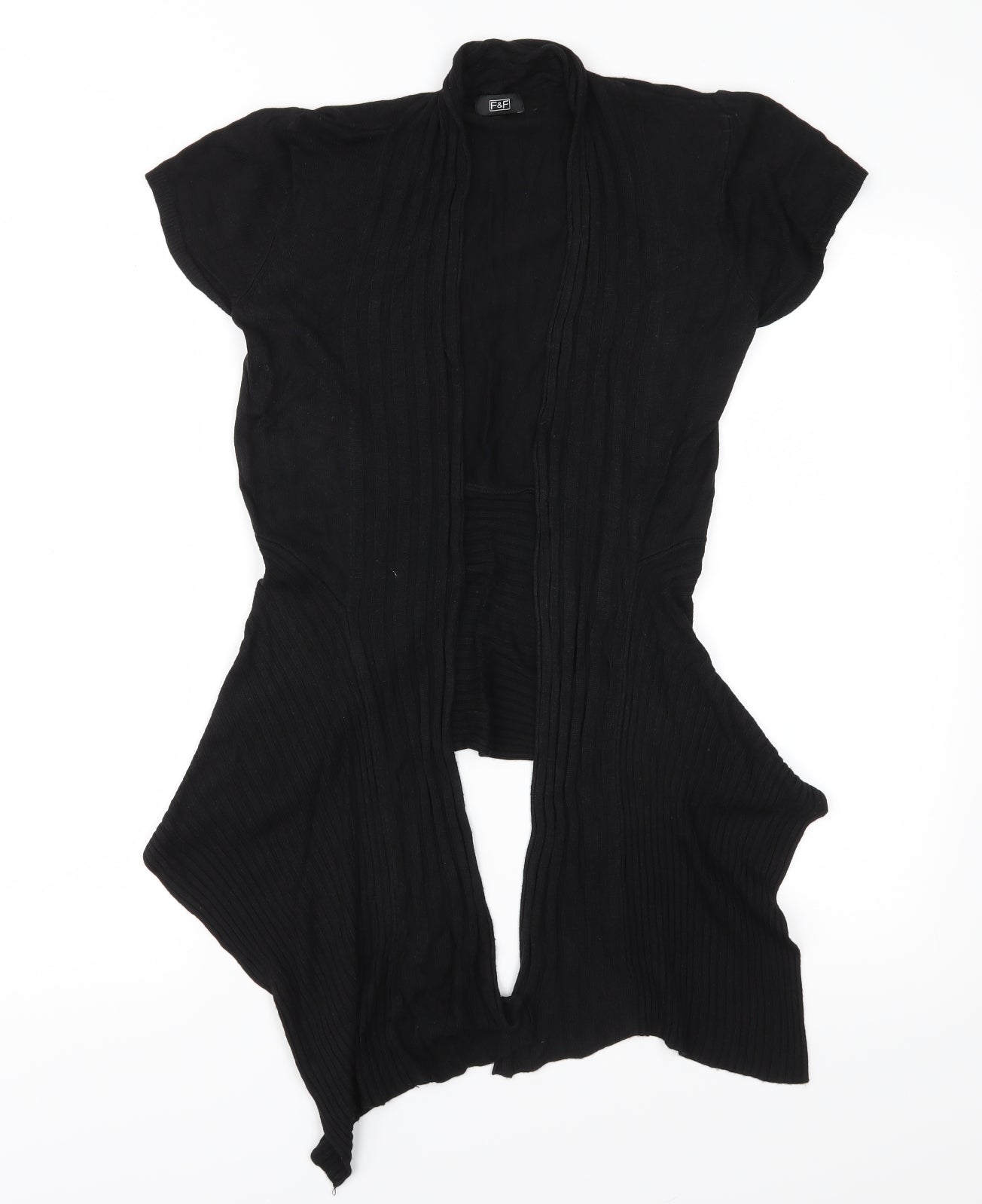 F&F Womens Black  Knit Cardigan Jumper Size 12