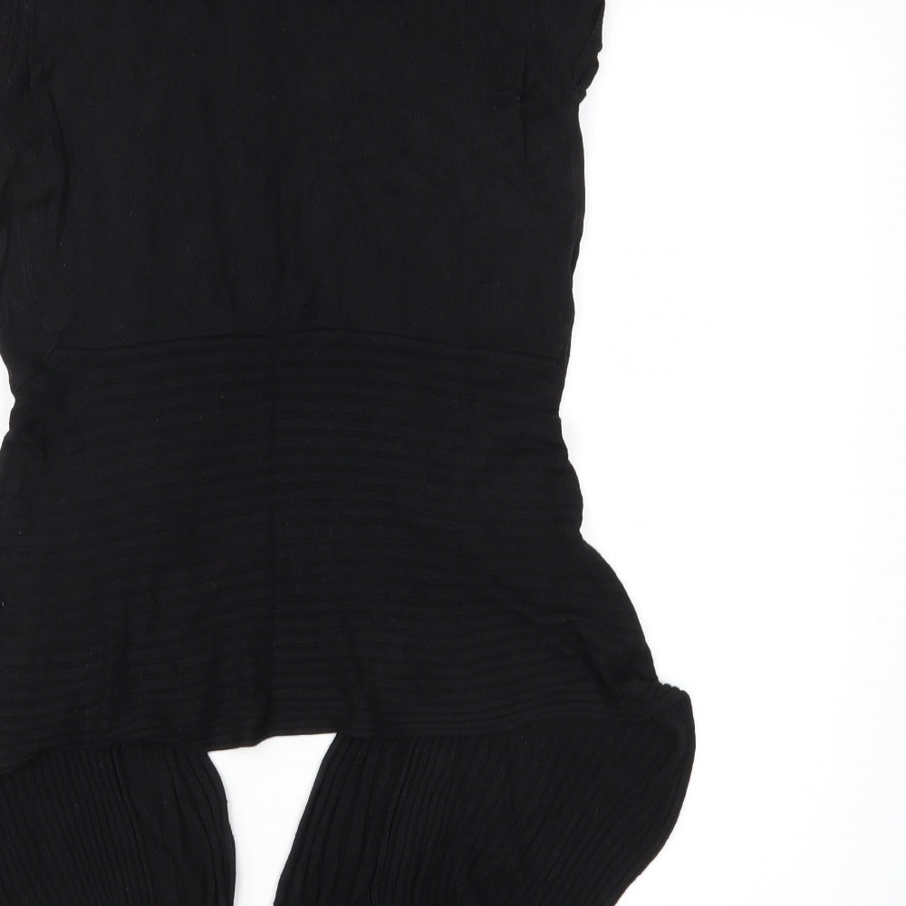 F&F Womens Black  Knit Cardigan Jumper Size 12