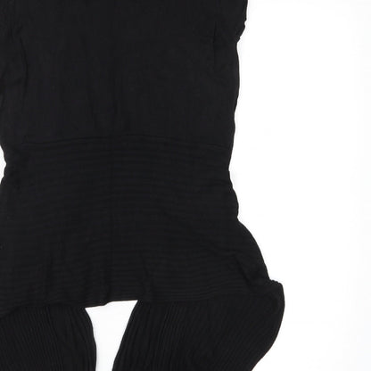 F&F Womens Black  Knit Cardigan Jumper Size 12