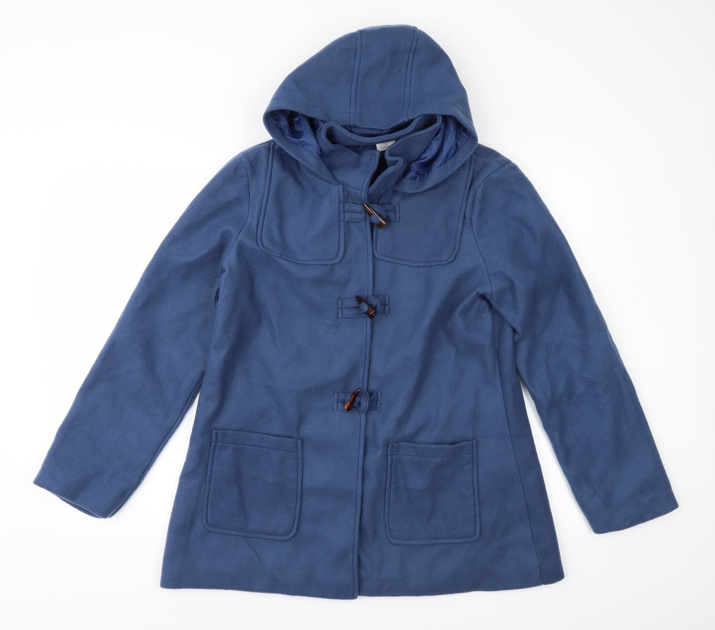 Womens UK Size S Anne De Lancay Blue Parka Coat