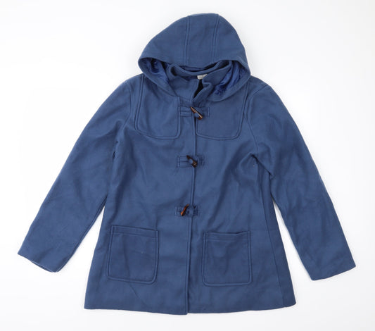 Womens UK Size S Anne De Lancay Blue Parka Coat