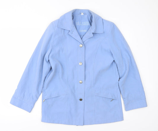 Womens UK Size 10 Klassik Blue Overcoat