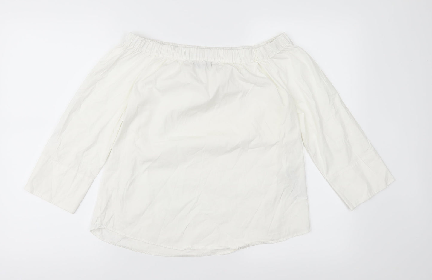 Womens UK Size S Zara White Basic Blouse