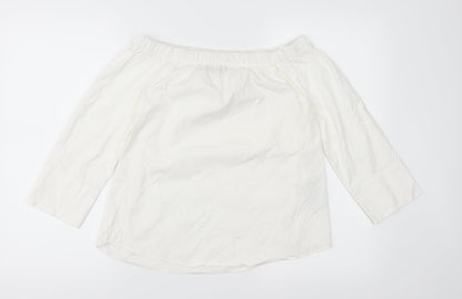 Womens UK Size S Zara White Basic Blouse