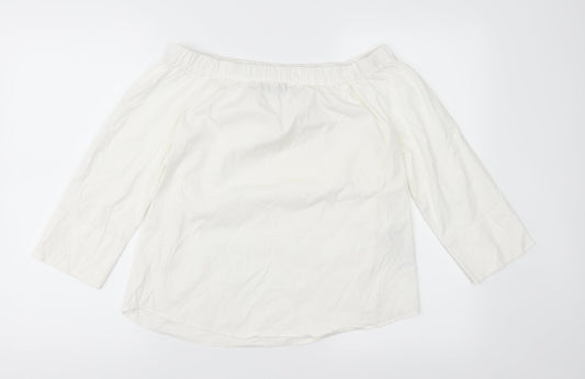 Womens UK Size S Zara White Basic Blouse