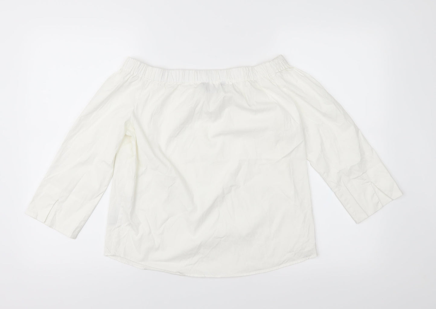 Womens UK Size S Zara White Basic Blouse