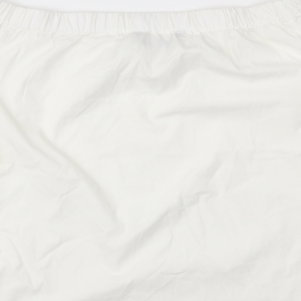Womens UK Size S Zara White Basic Blouse