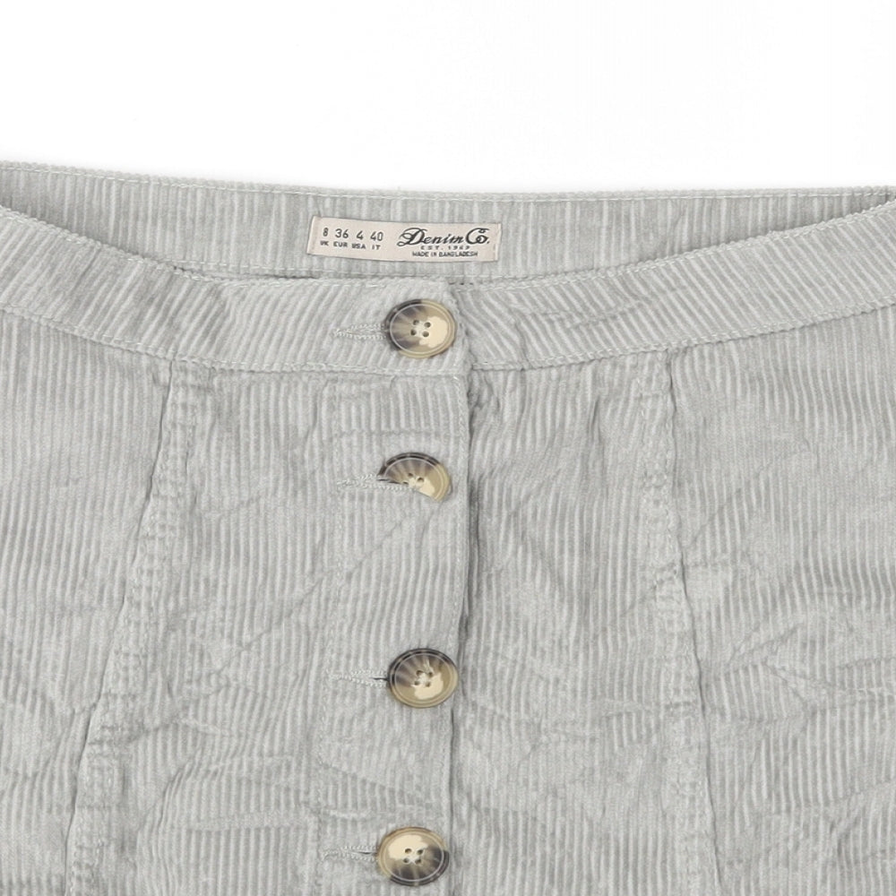 Womens UK Size 8 Denim & Co. A-Line Corduroy Skirt