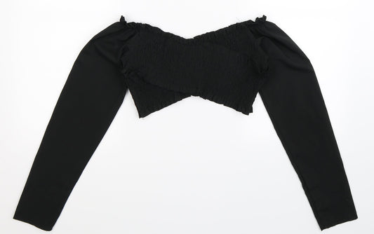 Nasty Gal Womens Black   Cropped Blouse Size 6