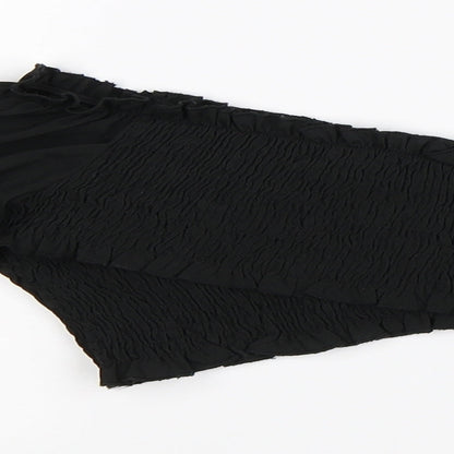 Womens UK Size 6 Nasty Gal Black Cropped Blouse
