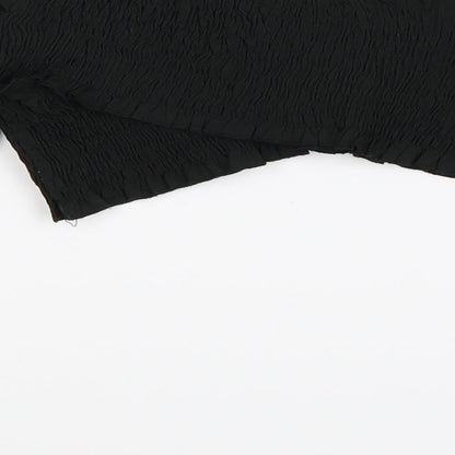 Womens UK Size 6 Nasty Gal Black Cropped Blouse