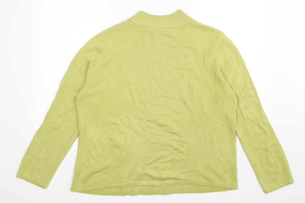 Bonmarché Womens Green Knit Pullover Jumper Size L